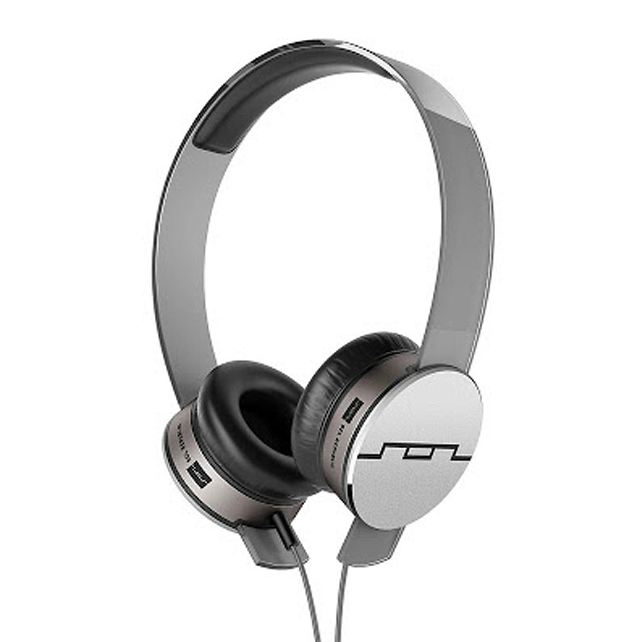 SOL Republic Tracks HD High Def V10 Headphones On Ear Wired Silver Grey