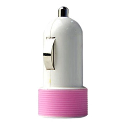 Huntkey Compact Car Charger for iPad & Smart Phone 5V 2.1A with MFI Cable - Pink (HKB01005021-0B)