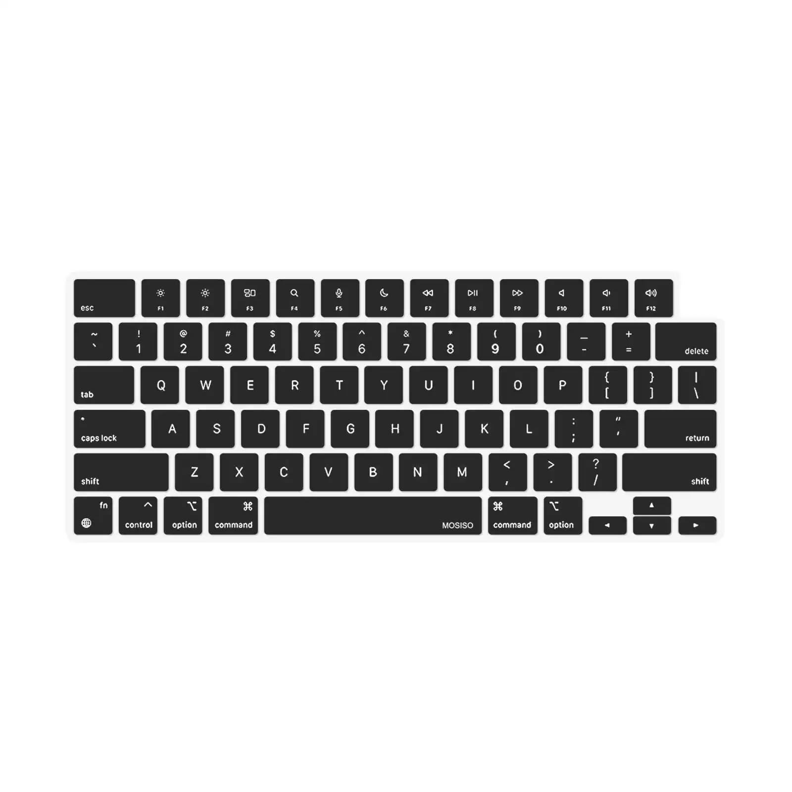 Keyboard Cover Skin For MacBook Pro 13 Pro 16 A2338 A2289 A2251 A2141 M1 M2 2020 to 2023 Black