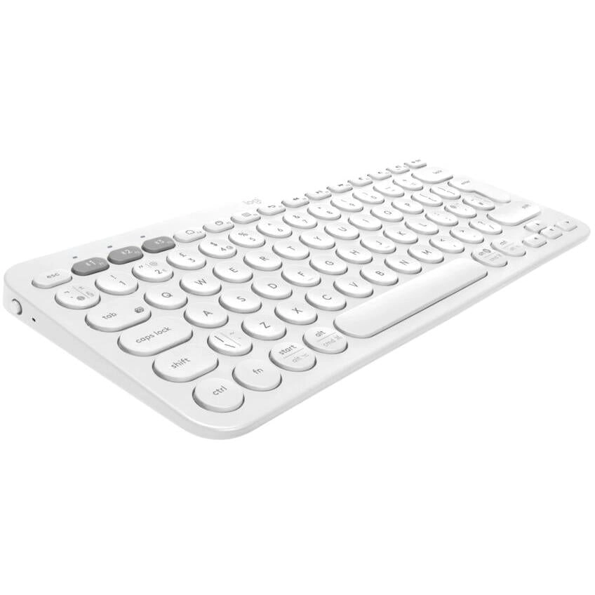 Logitech K380 Multi-Device Bluetooth Wireless Keyboard with Easy-Switch for Up to 3 Devices - White