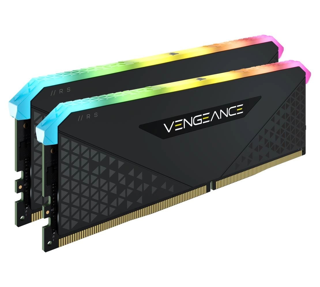 CORSAIR Vengeance RGB RS 16GB (2x8GB) DDR4 3200MHz C16 16-20-20-38 Desktop Gaming Memory Black