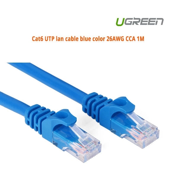 UGREEN Cat6 UTP blue color 26AWG CCA LAN Cable 1M (11201)