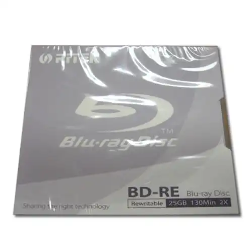 Ritek Blu-Ray BD-RE Rewritable 25GB 2X 130Min Jewel Case