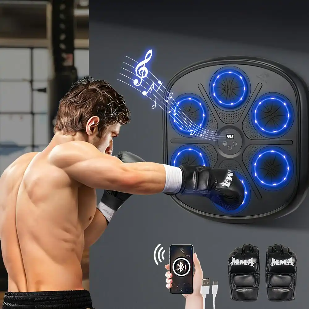 Propulse Smart Punching Boxing Electronic Music Machine 8 Speeds with Box Gloves