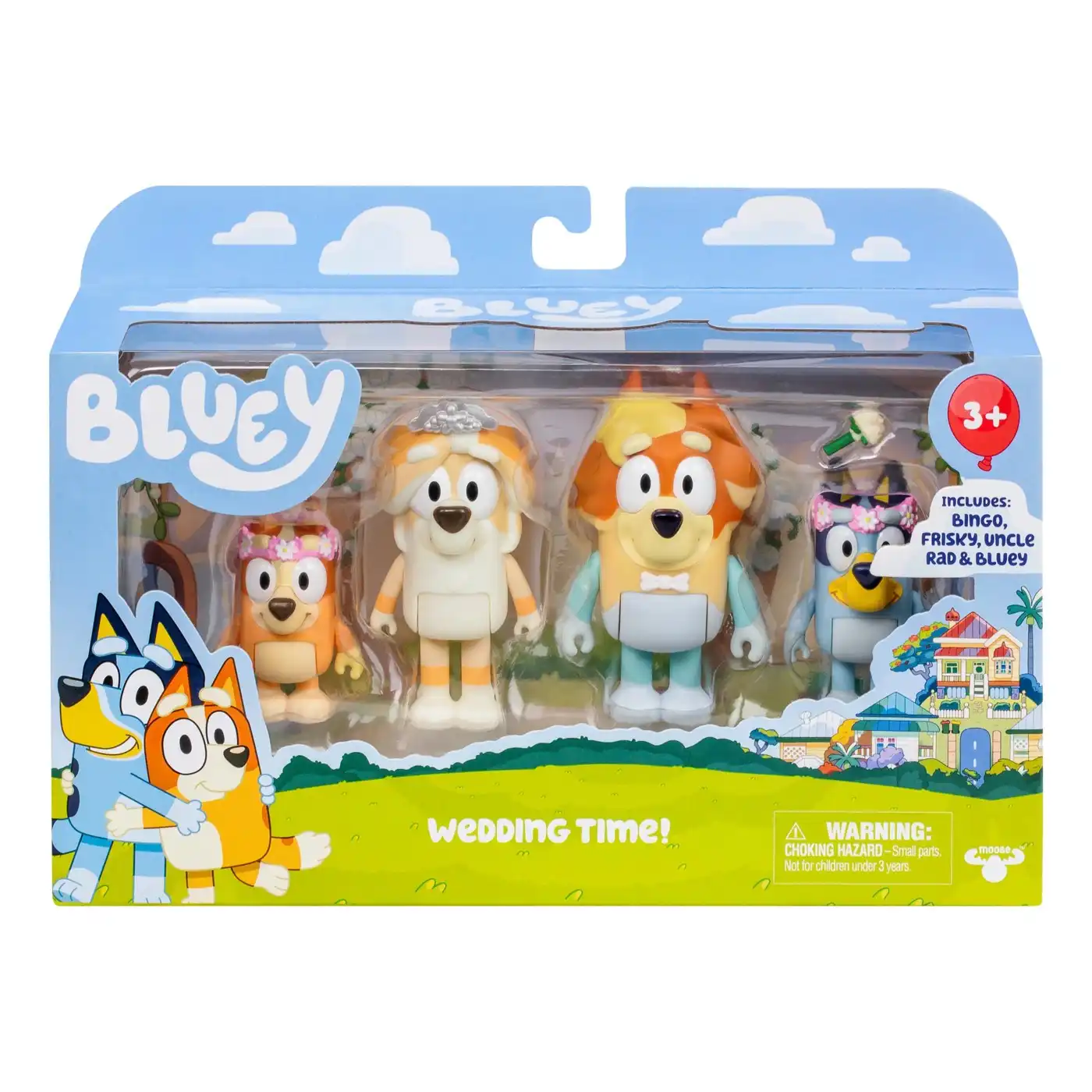 Bluey Family 4 Pack Figure Set Assorted
