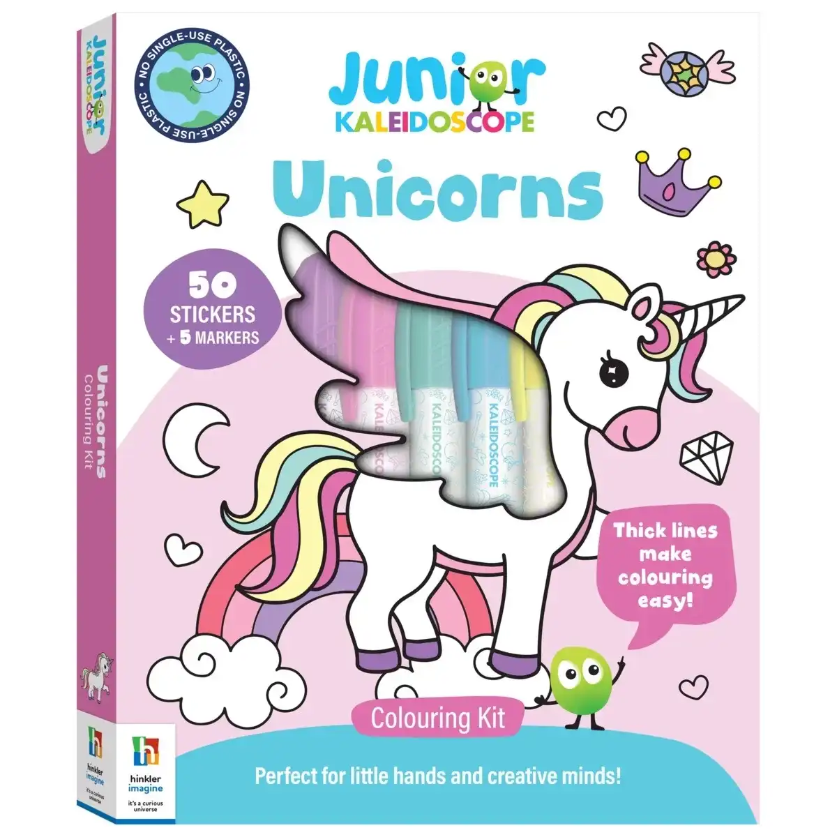 Junior Kaleidoscope Colouring Kit: Unicorns - Book