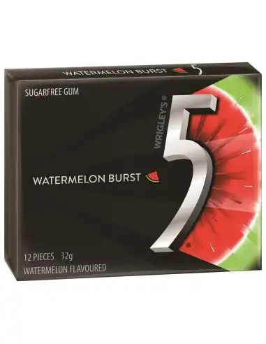 Wrigley 5gum Watermelon 12 Piece 32g x 10