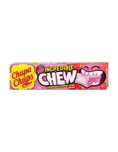 Chupa Chups Incredible Chew Strawberry 45g x 20