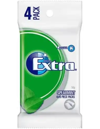 Wrigleys Extra Pellet Spearmint Gum 4 Pack x 20