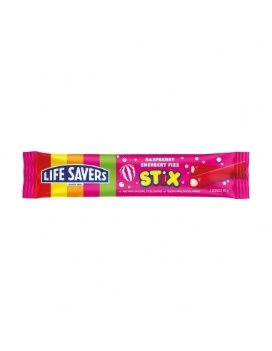 Lifesavers Sherbert Fizz Stix Raspeberry 40g x 24