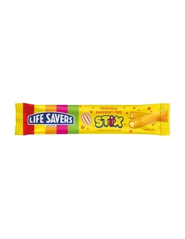 Lifesavers Sherbert Fizz Stix Tropical 40g x 24