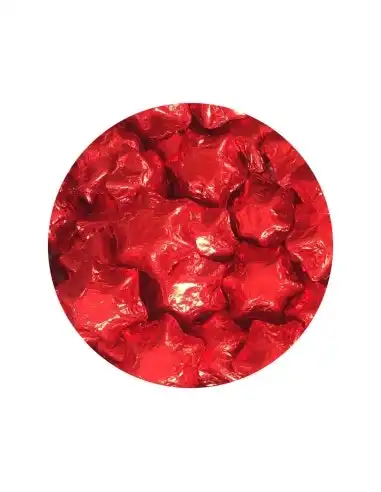 Lolliland Chocolate Stars Red Foil 120 Pieces 1kg x 1
