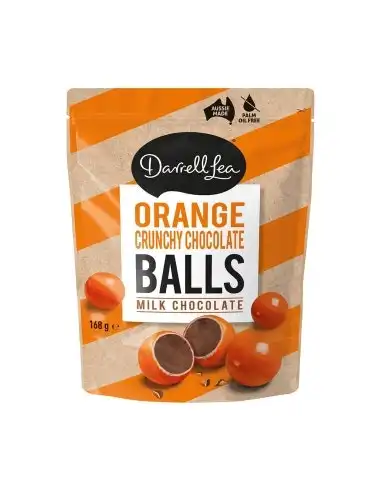 Darrell Lea Orange Crunchy Chocolate Balls 168g x 12