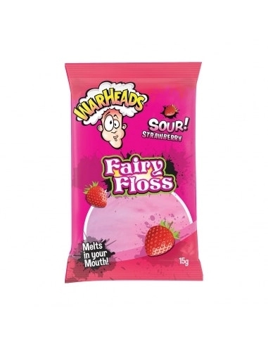 Warheads Sour Strawberry Fairy Floss 15g x 18