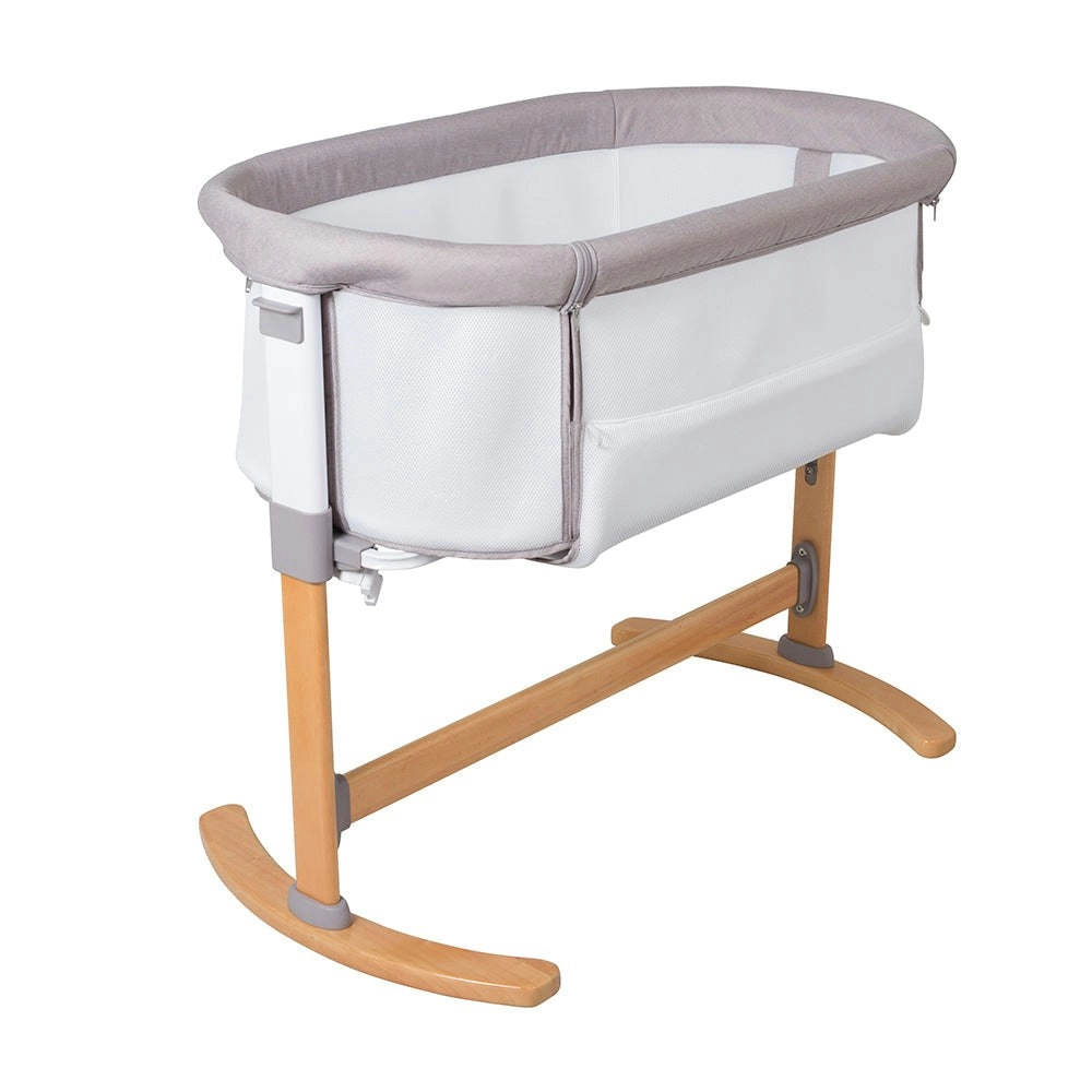 Childcare Easy To Attach And Remove Osmo Breathable Bedside Sleeper Bassinet - Beech