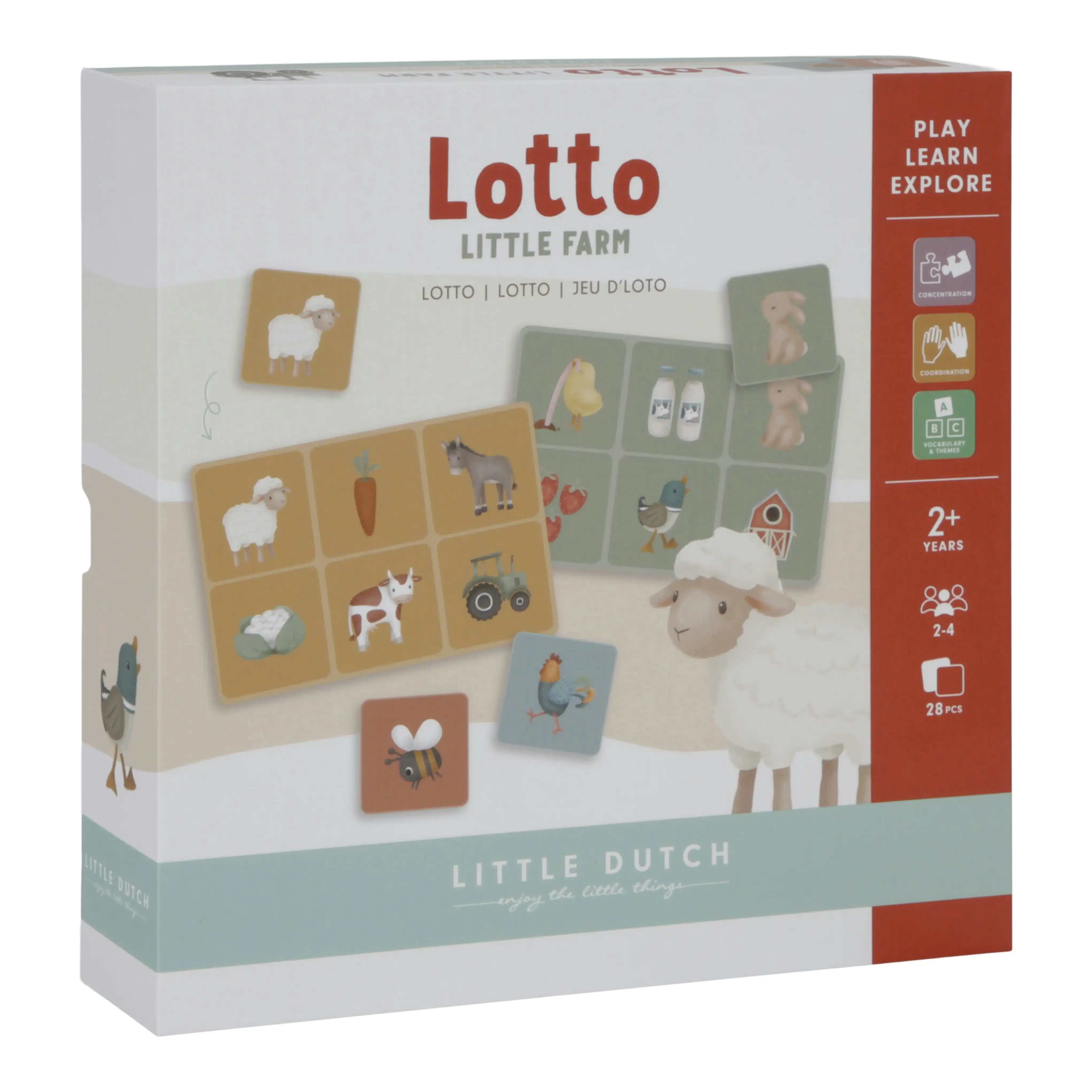 Little Dutch Little Farm Lotto Kids Game Board