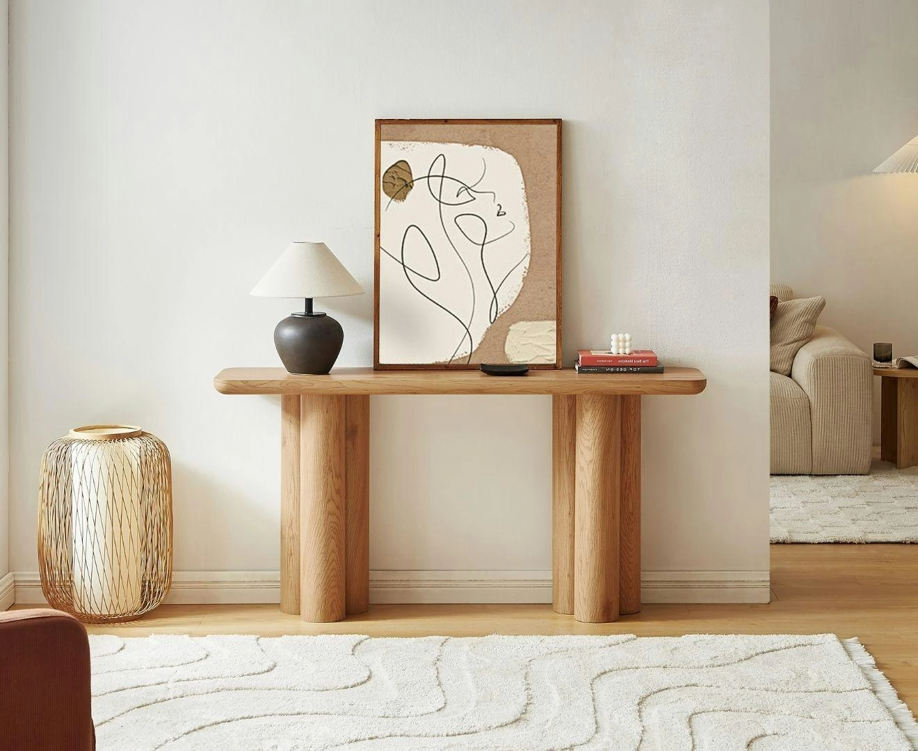 Tanner Natural Wooden Console Table