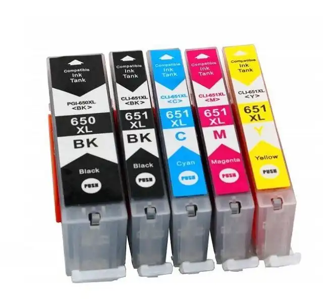 12 Pack Canon PGI-650XL CLI-651XL Compatible High Yield Inkjet Cartridges [4BK,2PBK,2C,2M,2Y]