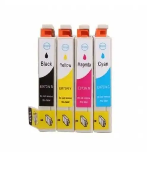 4x Generic T0731N 731 73N ink cartridge for Epson TX110 200 210 300 400 409 410