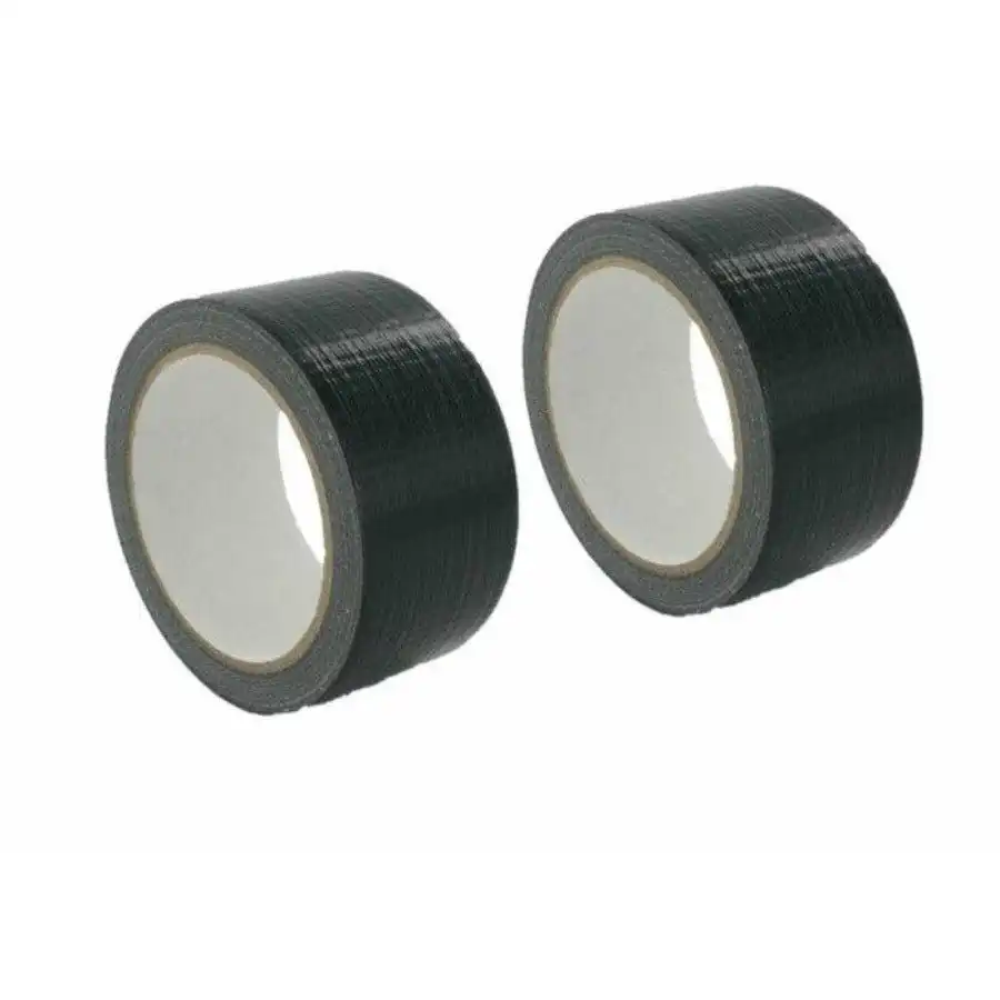 Duct Tape Self Adhesive (Black) 48mm x 10m [2 Packs]