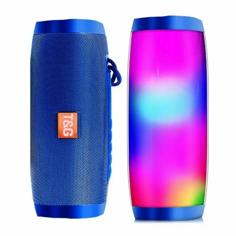 Portable Bluetooth Speaker with Music Light Speaker & Radio (Blue)