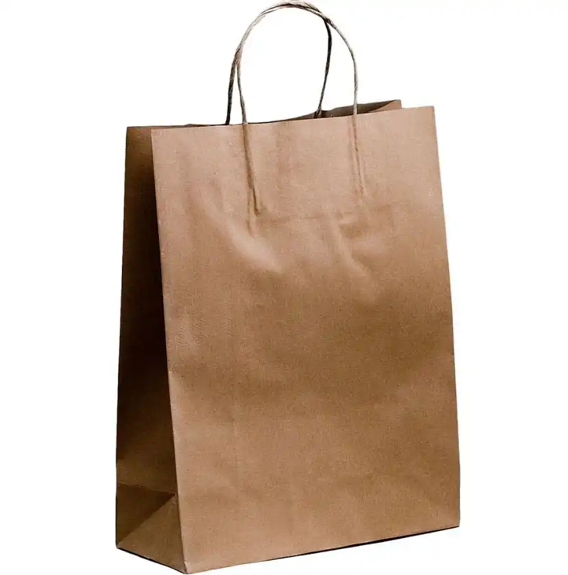 Paper Carry Bags (Brown) 45 x 32 x 15cm XL Size [100 Pack]
