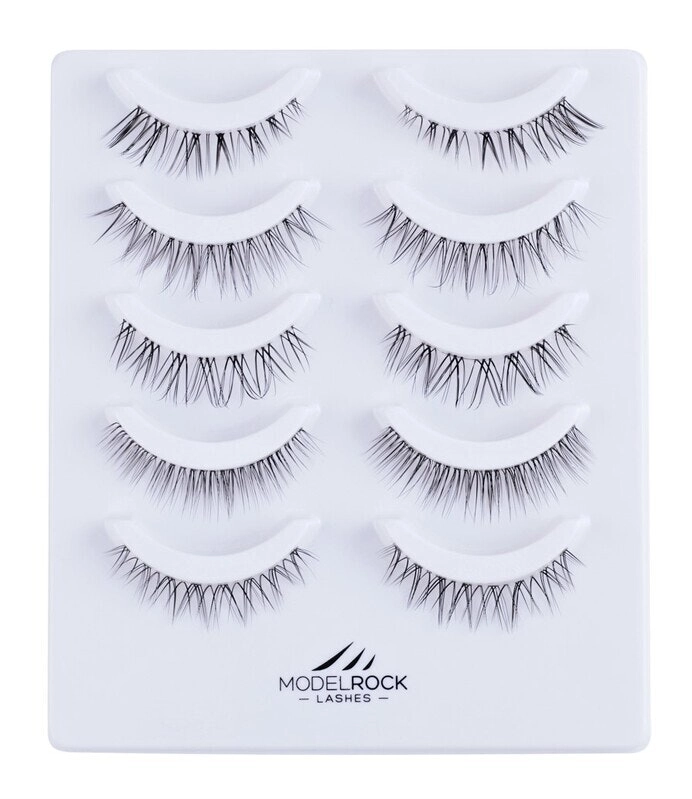 MODELROCK Lashes NANO - LITE NAKED NATURALS "PETITE WISPIES" Collection - 5 Pair Set