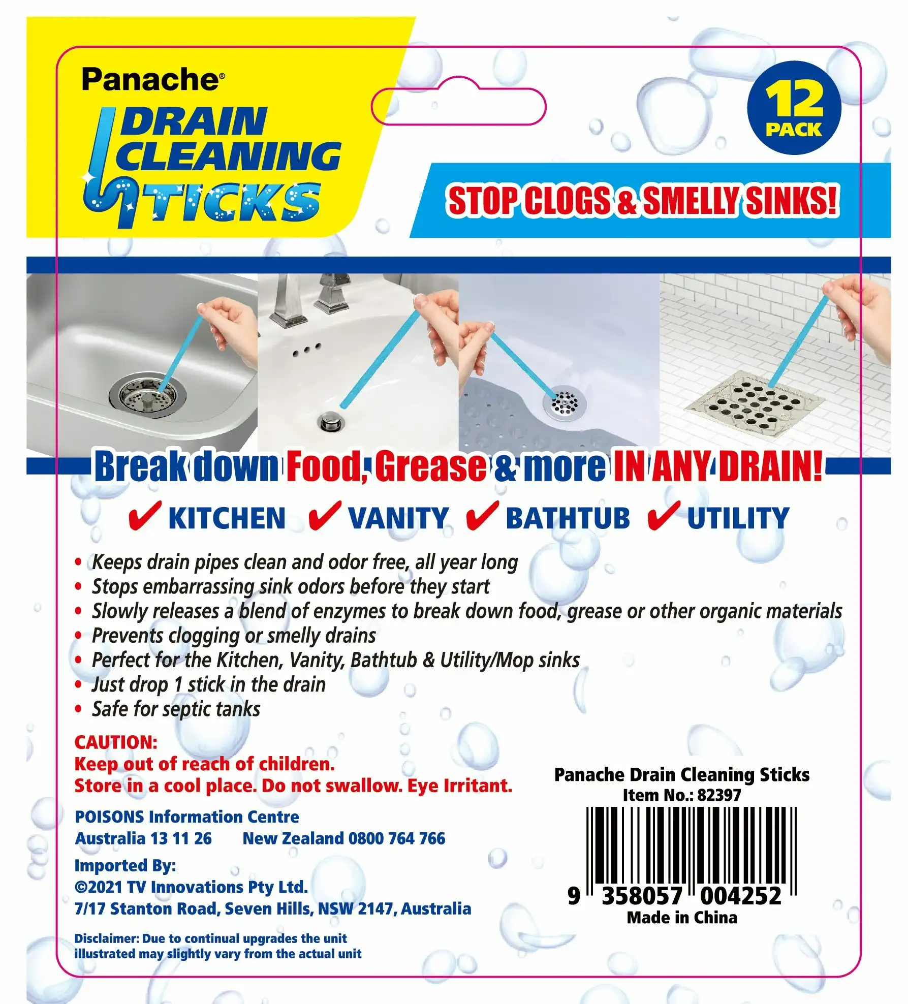 Panache Drain Cleaning Sticks