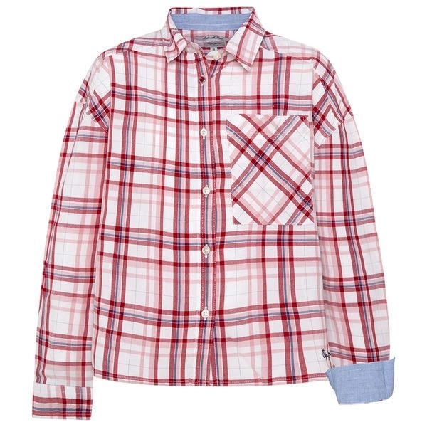 Pepe Kids Pepe Jeans Girls Nora Checked Shirt Red