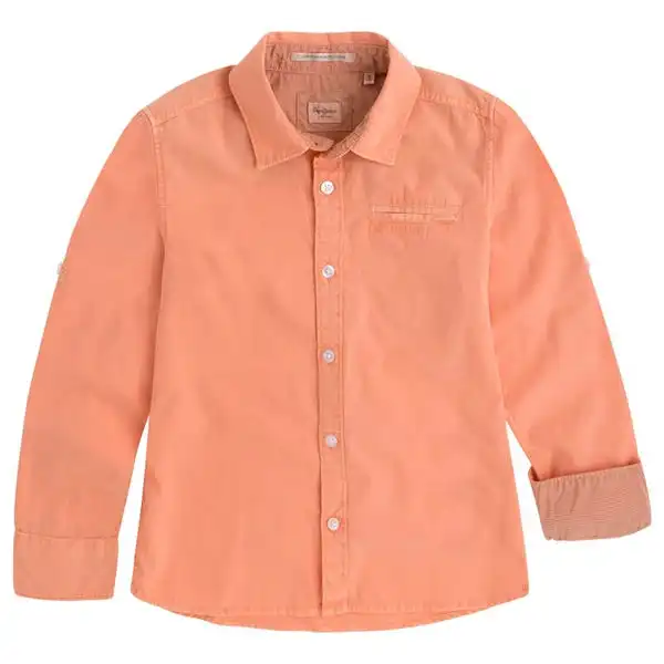 Pepe Kids Pepe Jeans Boys Mark Jr Shirt Summer Orange