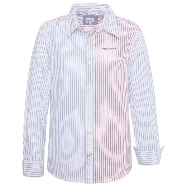 Pepe Kids Pepe Jeans Boys Finn Stripe Shirt Blue/red