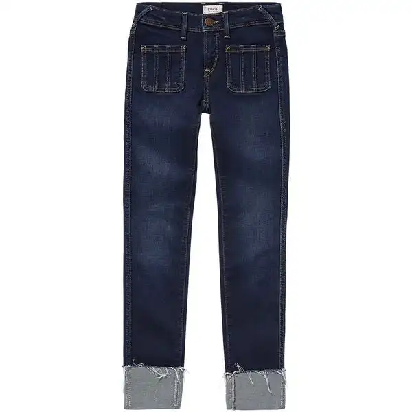 Pepe Kids Pepe Jeans Girls Pixlette Turn Up Jeans Dark Denim