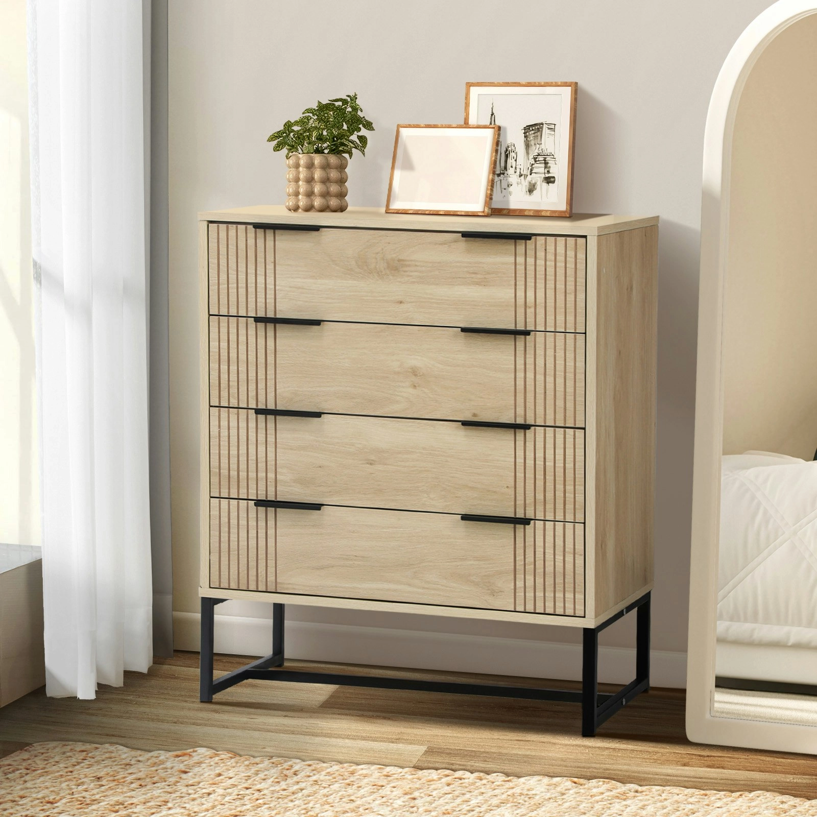 Oikiture 4 Chest of Drawers Natural LINE