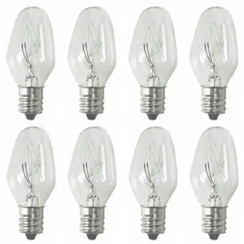 Sansai 8pk 7W/240V E12 Replacement Bulb Clear for Night Light DB-458/DB-459