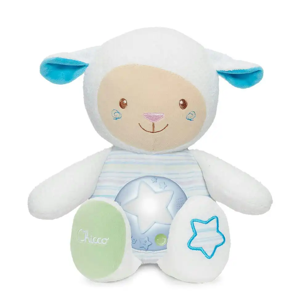 Chicco Lullaby Sheep Baby Toy/Night light w/Voice Recorder/Sound Sensor 0m+ Blue