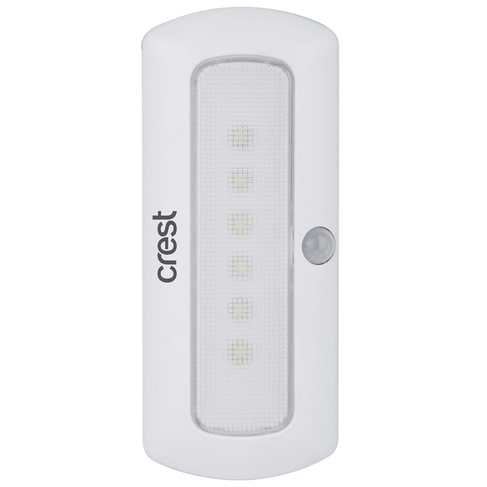 Crest Rechargeable 100 Lumens LED Light Compact w/ Motion Sensor Lamp White