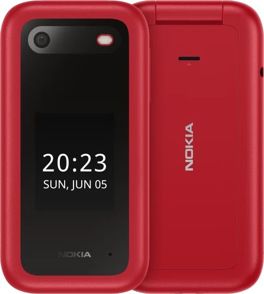 Nokia 2660 Dual SIM 4G FLIP BIG Button Phone Unlocked - Red