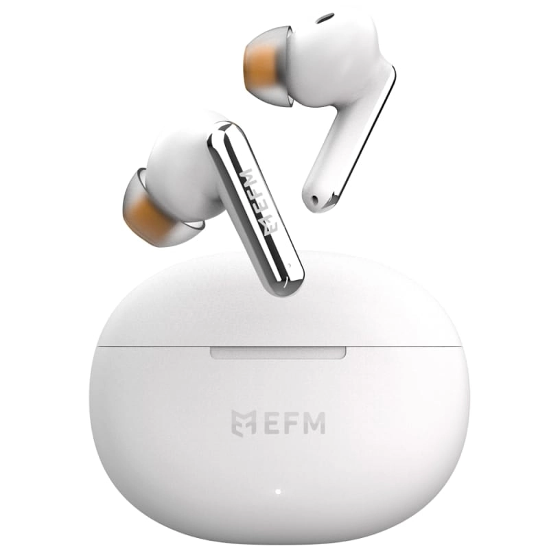 EFM Boston TWS Earbuds With Wireless Charging - White