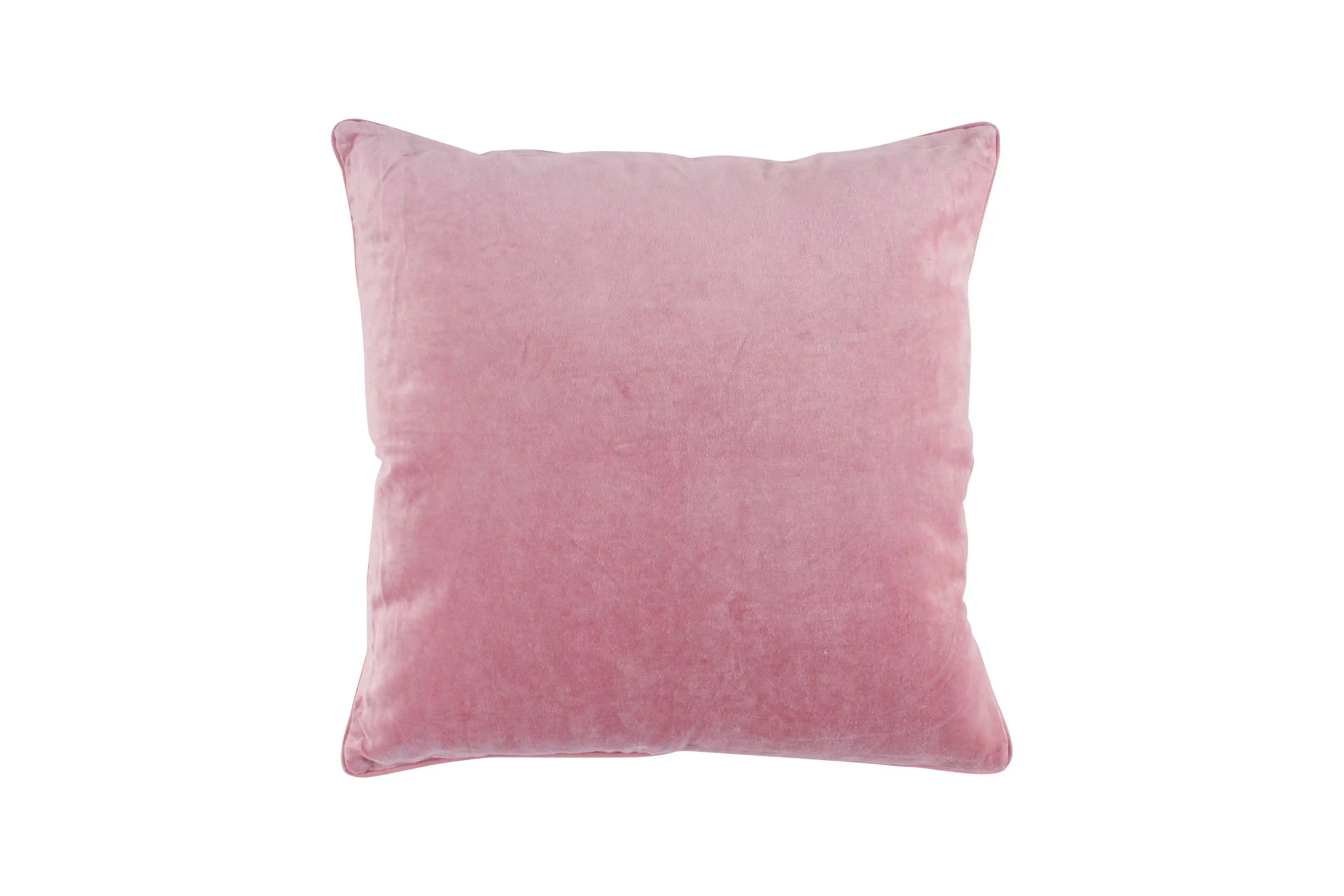 Makenna Velvet Cushion Piping Dusty Pnk 50 x 50cm