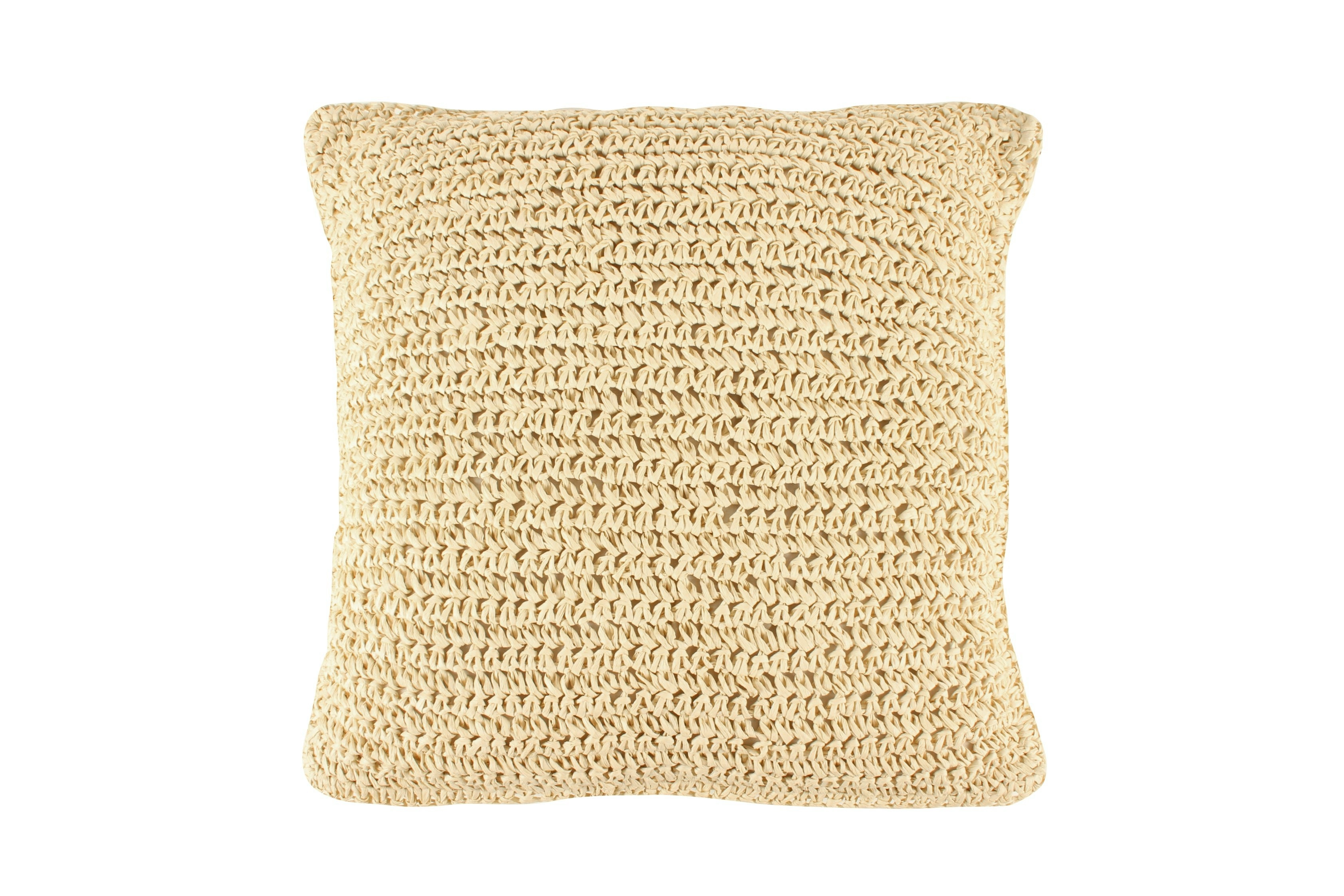 Abbey White Straw Cushion 48cm