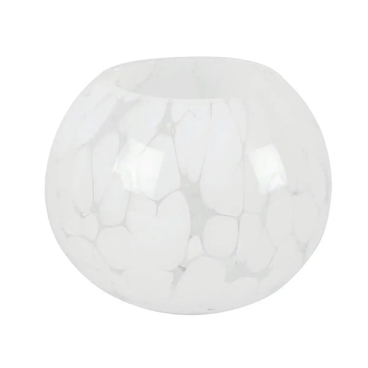 Mia Marble Round Glass Vase 12 x 10cm