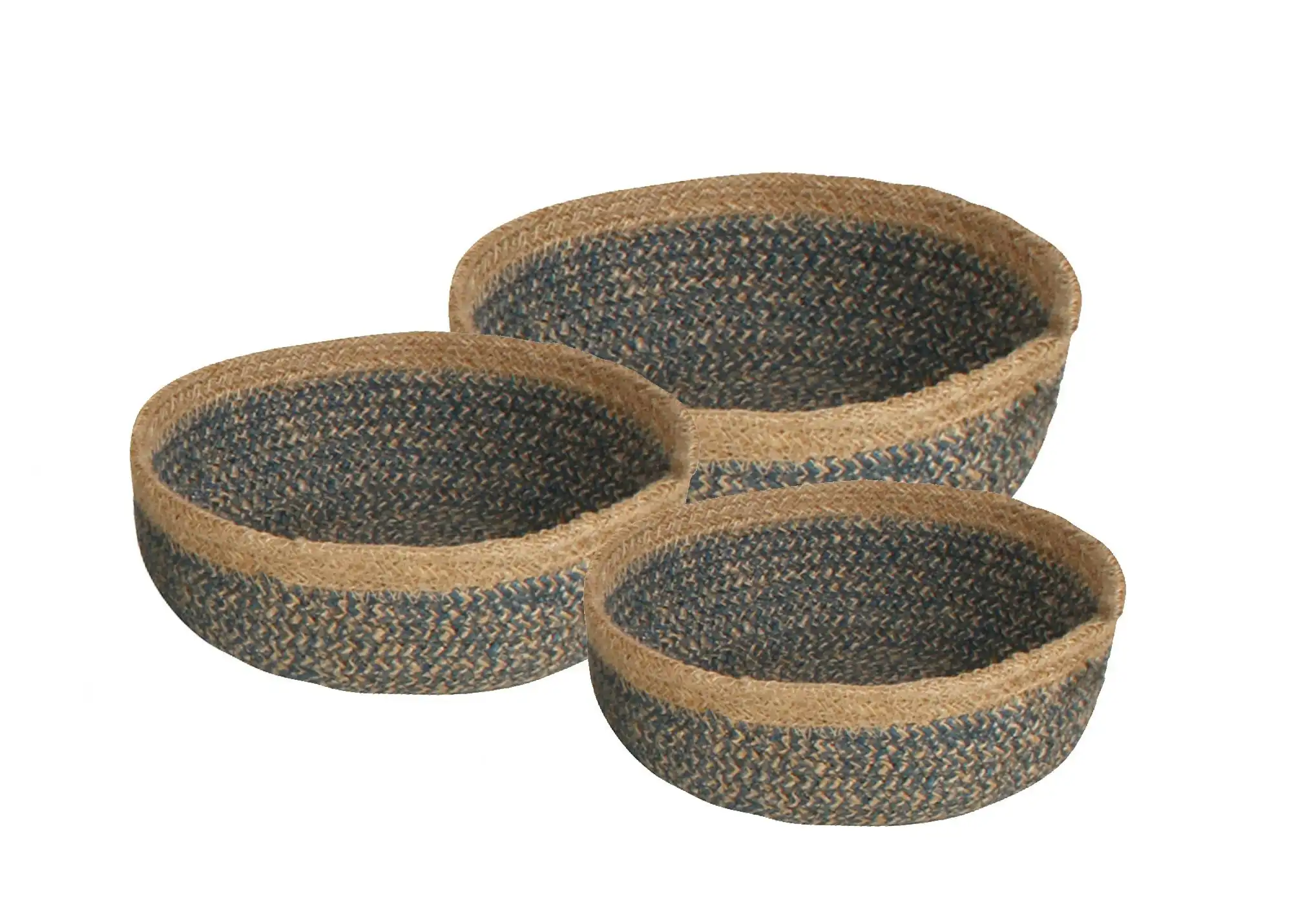 Bicheno Set Of 3 Jute Round Bowls