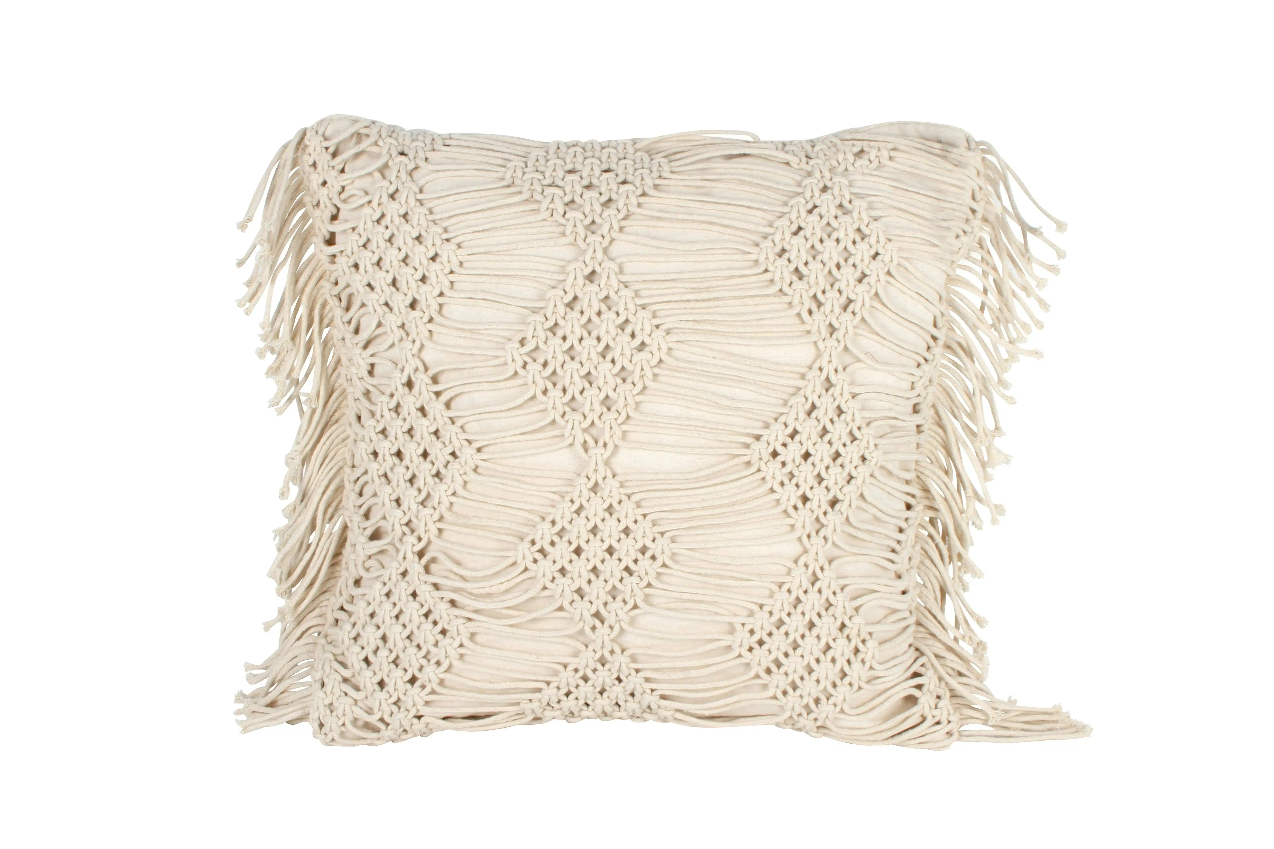 Vista Macrame Cushion with Fringe 50 x 50cm