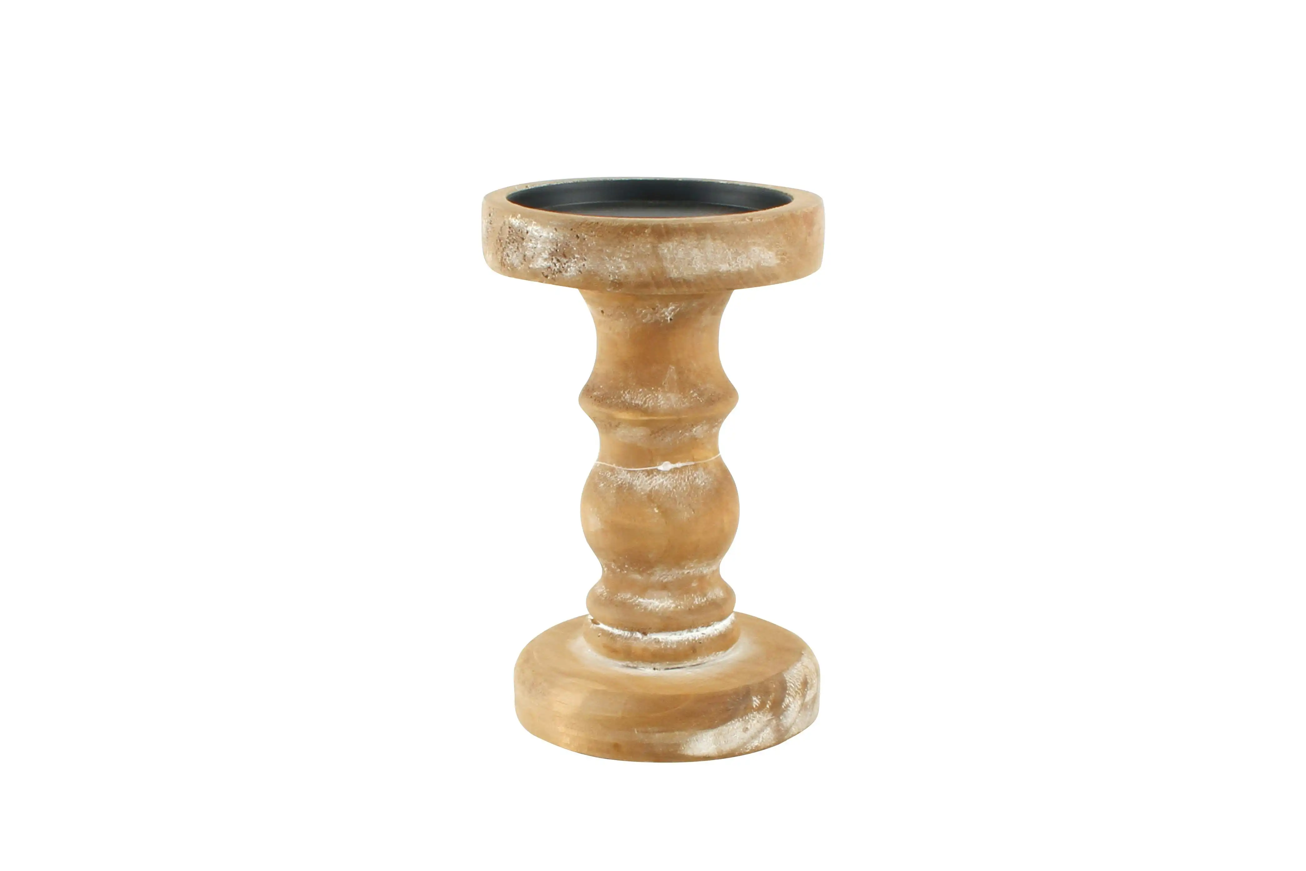 Idra Wooden Candle Holder 23 x 14 x 14cm