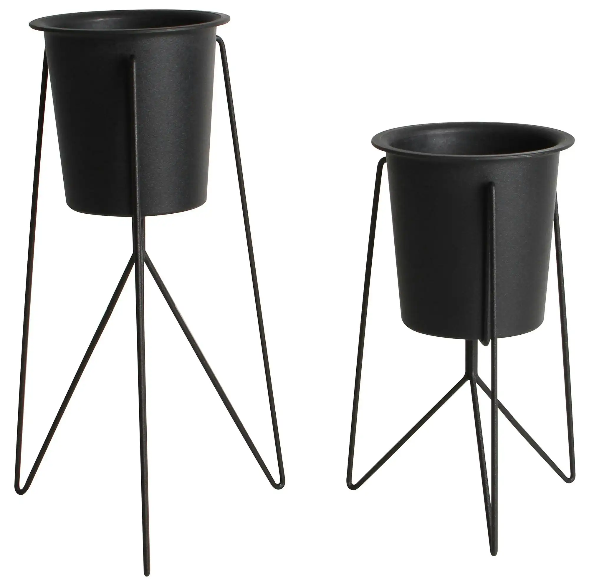 Celo Set Of 2 Metal Pot Plant Stands