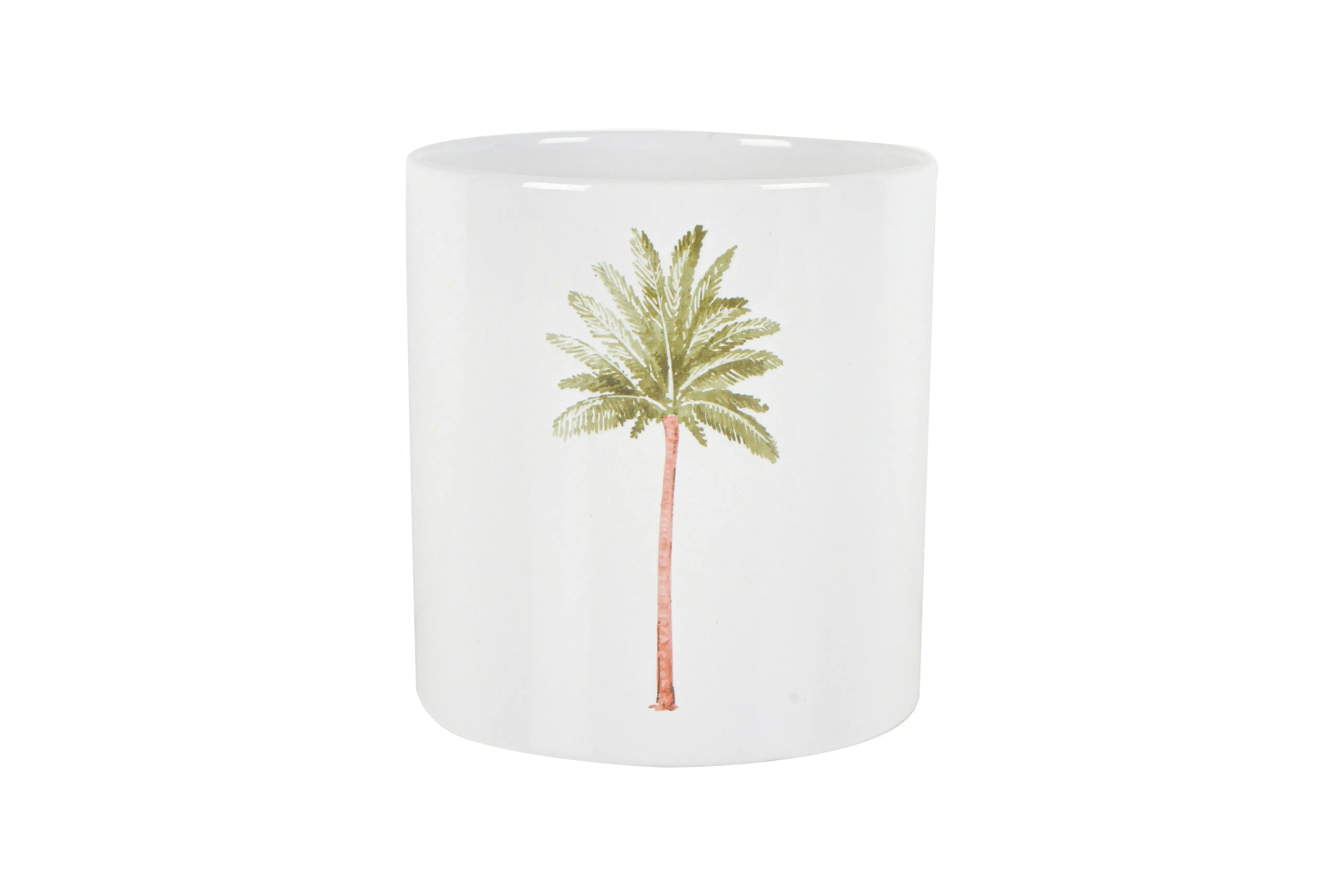 St Barts Green Palm Dolomite Pot 17 x 15 x 15cm