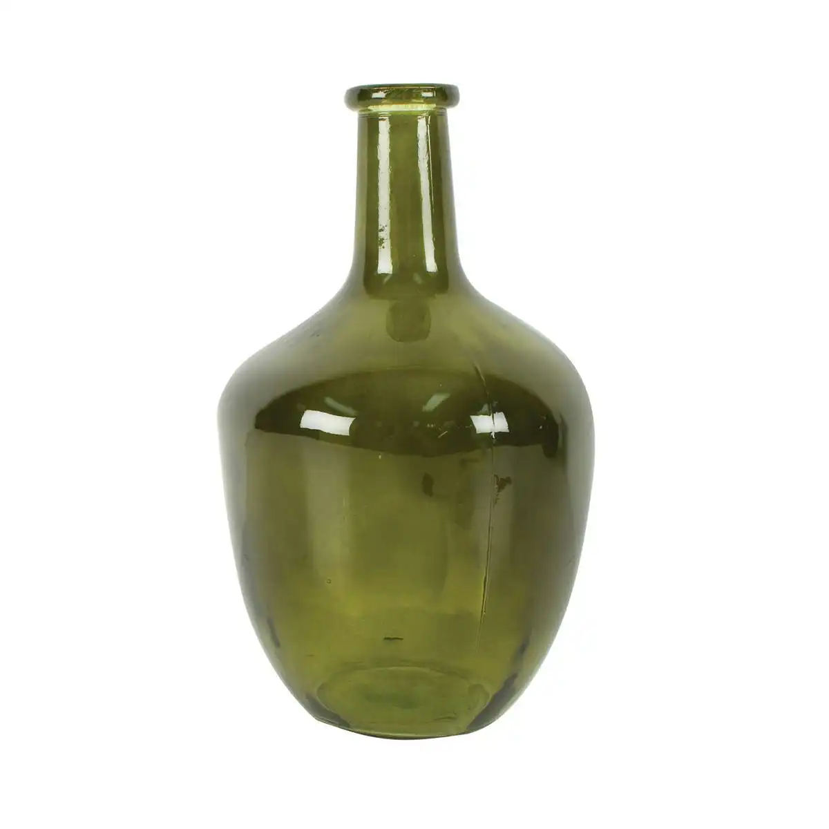 Burchall Bottle Neck Glass Vase Green 30 x 18 x 18cm