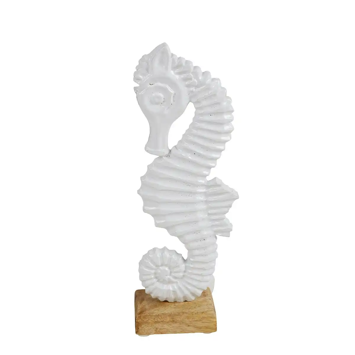 Sea Horse Metal Wooden Ornament 21 x 8 x 4cm