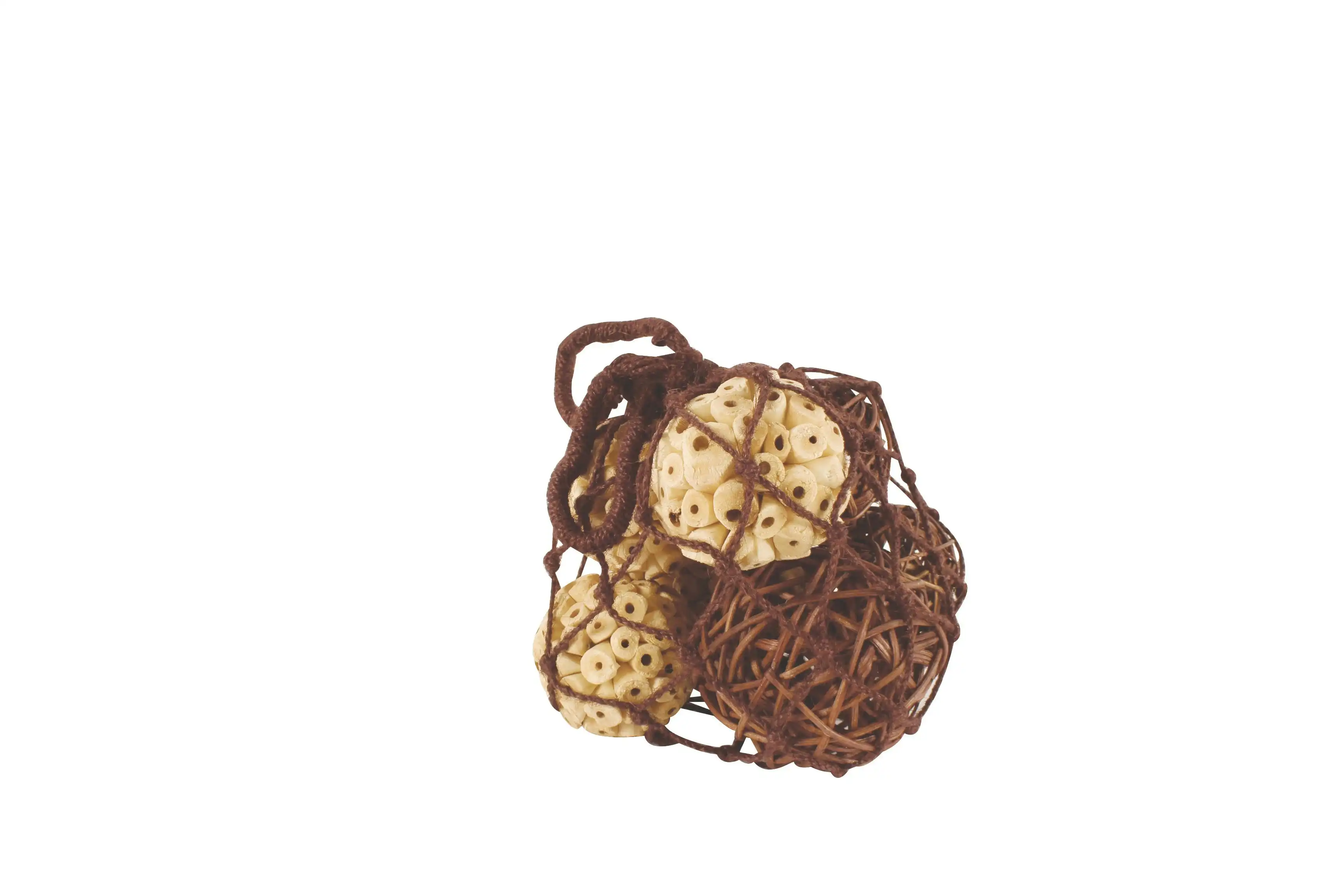 Jute Rope Mixed Coco Balls Dark Brown