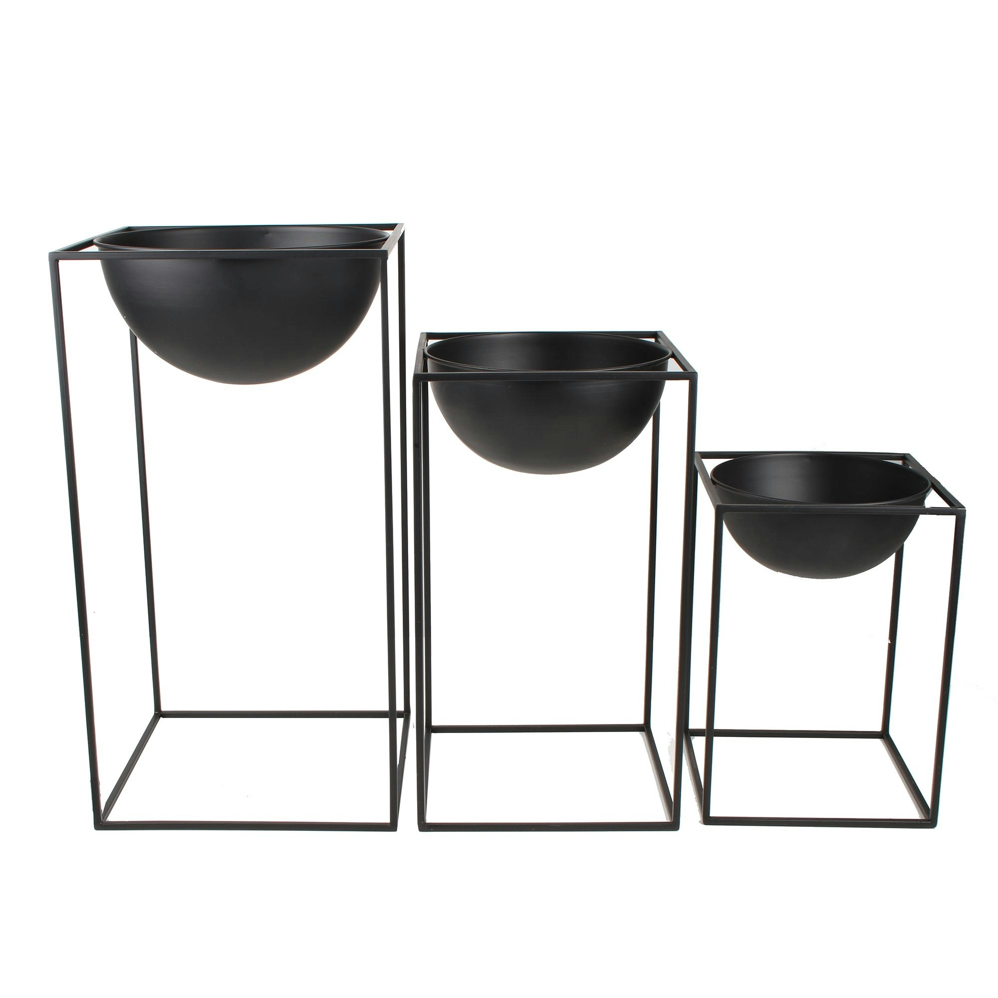 Jaime Set Of 3 Planter Pot With Stand